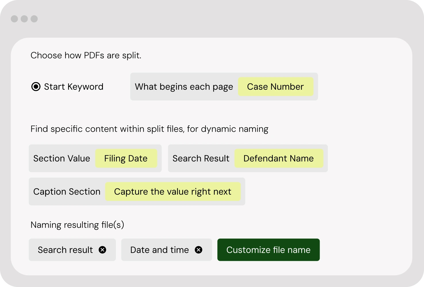 Dynamic Keyword Searches